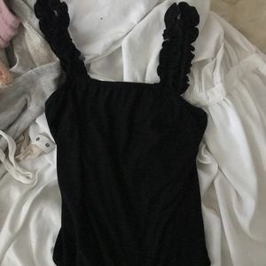 ruffle strap bodysuit